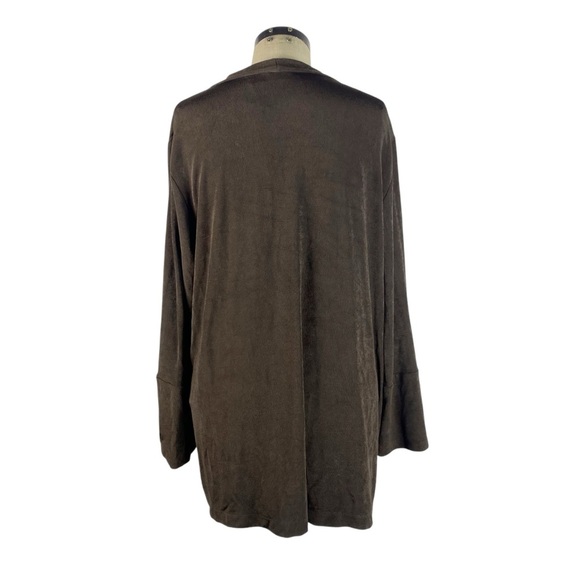 NEW Chicos Travelers Tort Button Jacket Cardigan 3 (XL - 16 / 18) Cocoa Bean - Picture 3 of 9